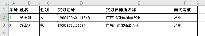 2020年9月实习面试考核结果公示（2）